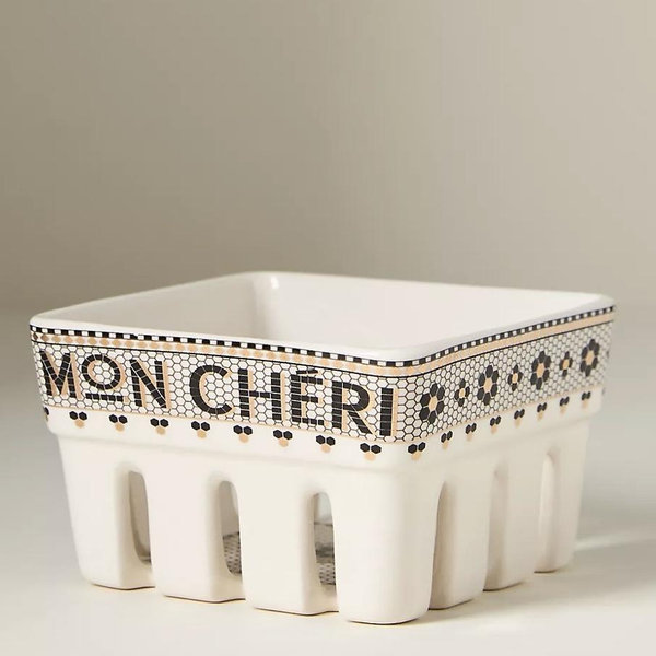 The Bistro Tile Stoneware Berry Basket