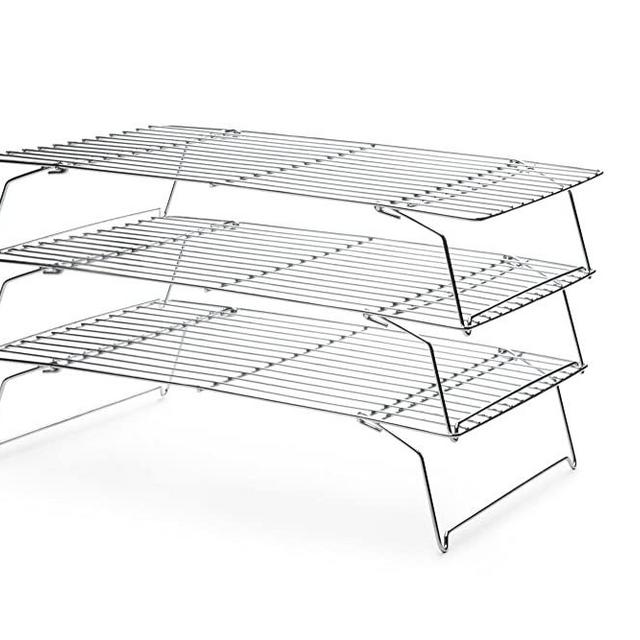 Fox Run 4698 Stackable Cooling Rack Set, Chrome, 3-Piece