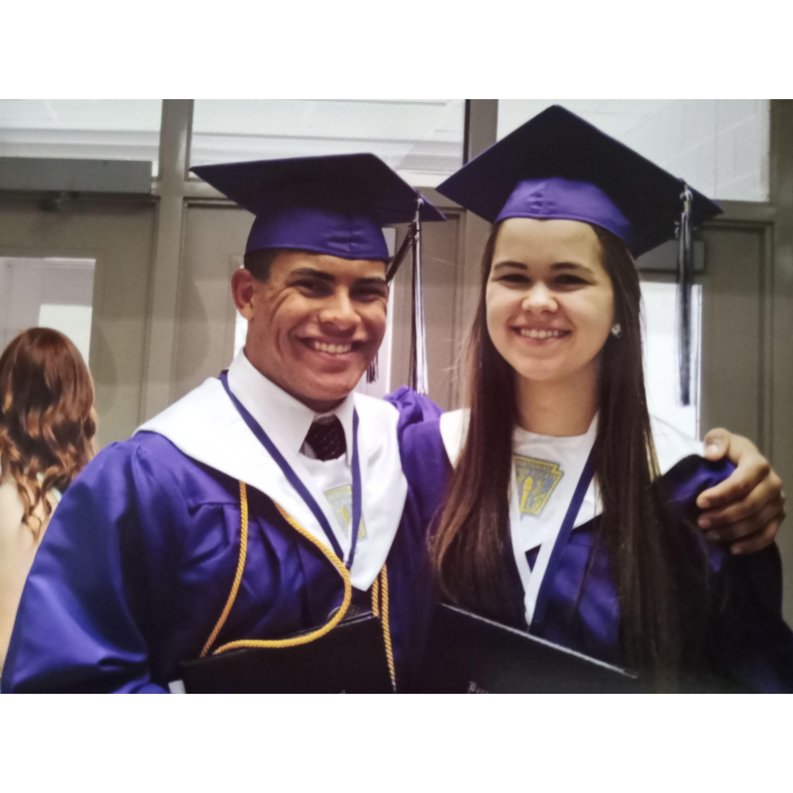 High School Graduation, 2015! Logan and Megan had started dating just a few weeks before!