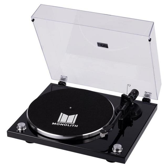 Monolith Turntable with Preinstalled Audio-Technica AT-3600L Dual - Black | Belt Drive, Moving Magnet Phono Cartridge, USB, Bluetooth