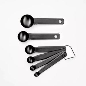 Black 6pc Stainless Steel Measuring Spoons - Figmint™