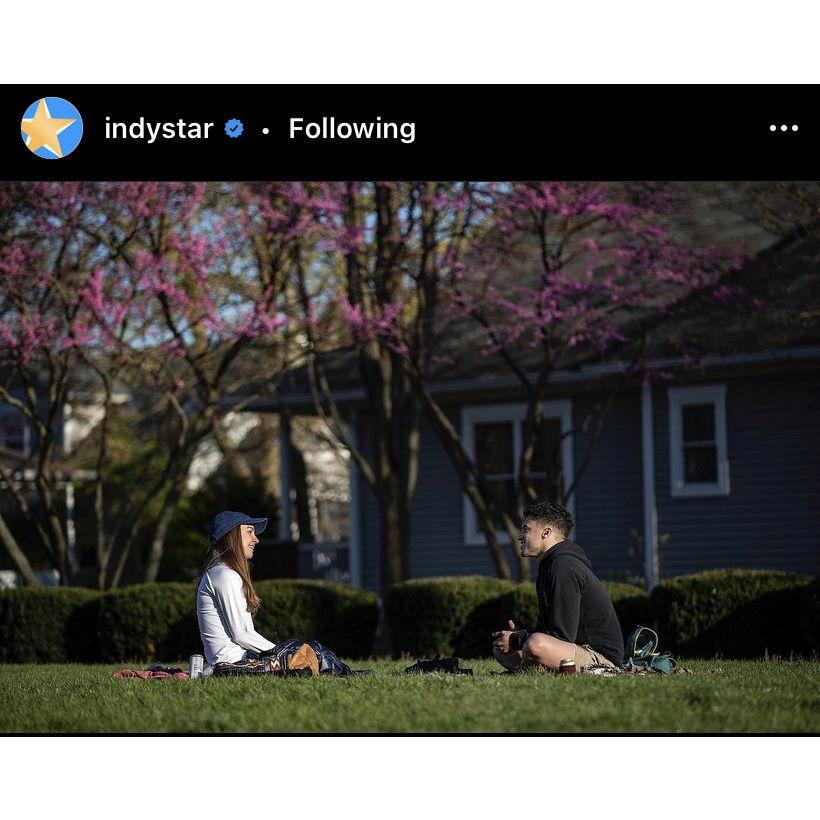 Our first date ended up in the newspaper!