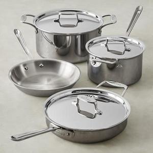 All-Clad d5 Stainless-Steel 7-Piece Cookware Set