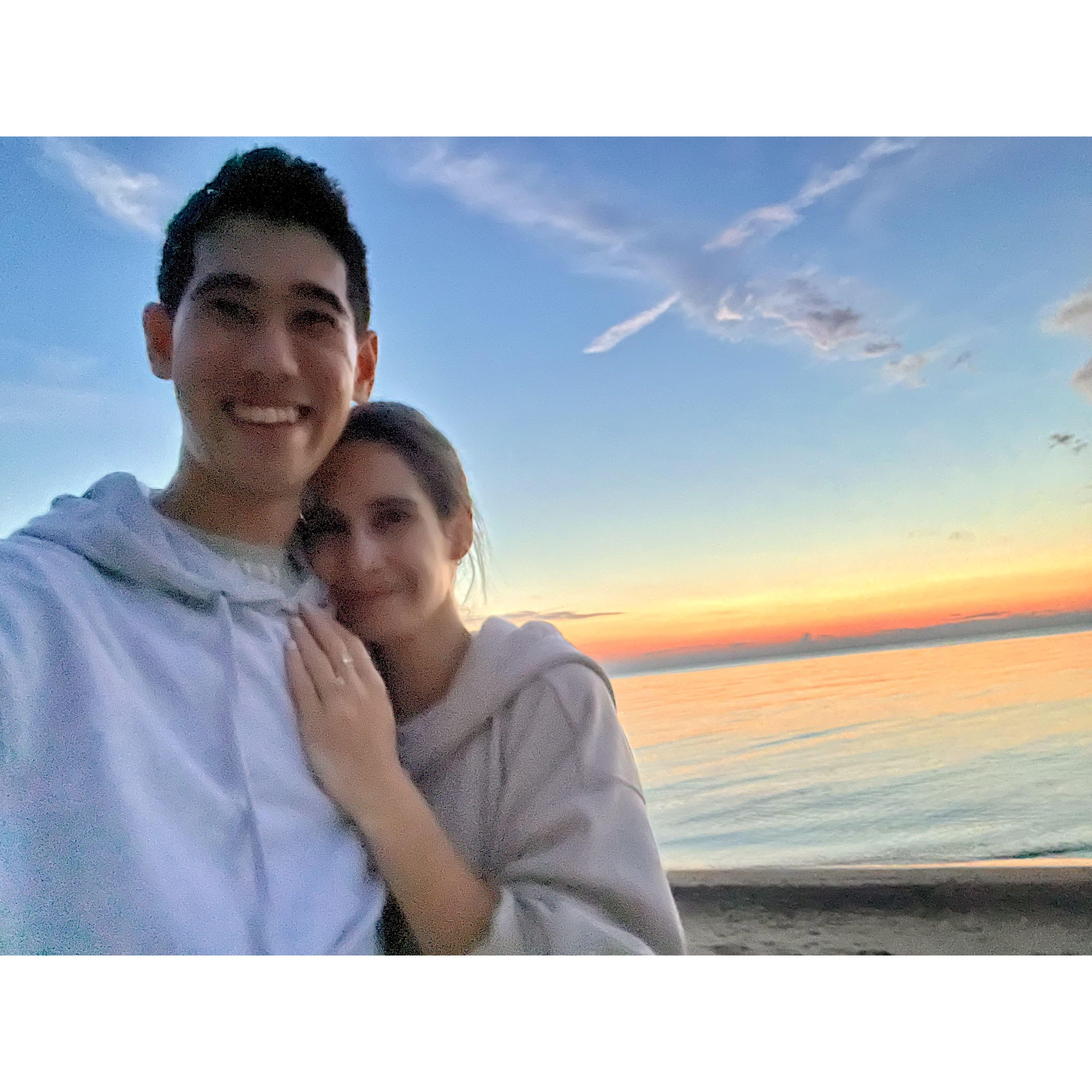 Blurry engagement photo