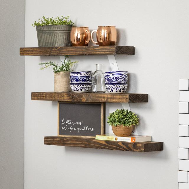 Tressie 3 Piece Pine Solid Wood Tiered Shelf