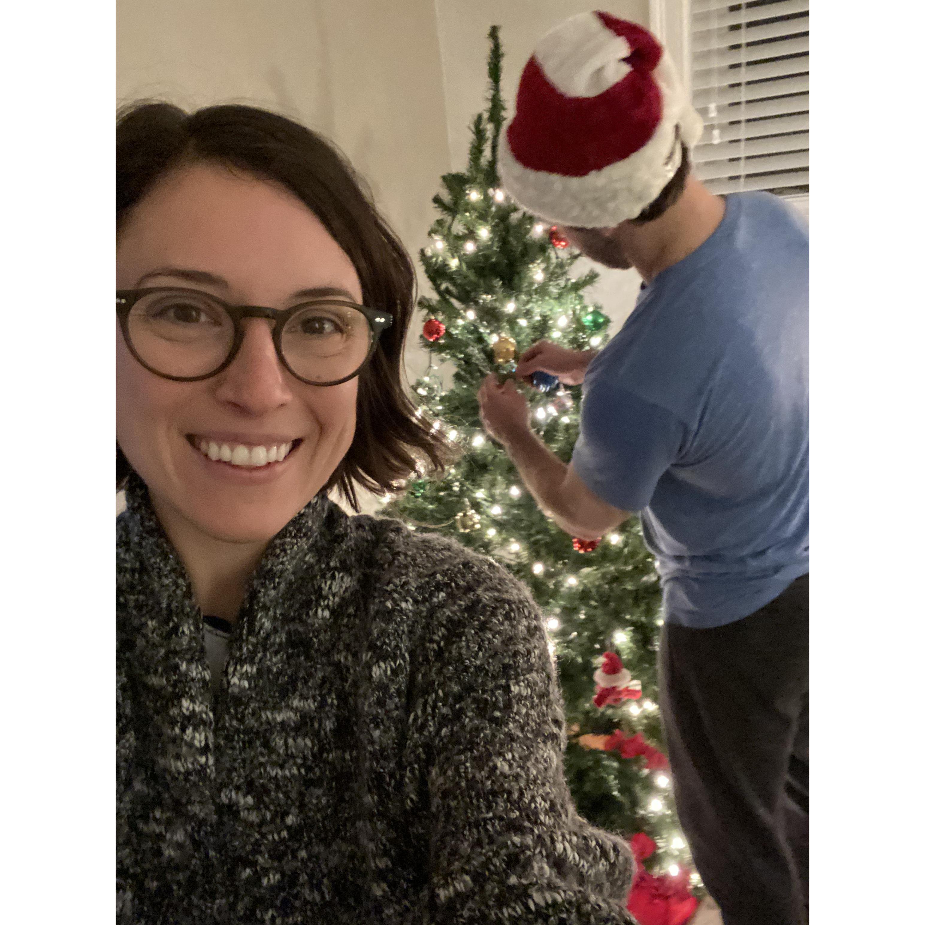 Our first Christmas living together in our Providence hooome