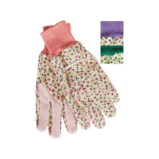 Best Garden Women's 1 Size Fits All Canvas Garden Glove with Knit Cuff 726052