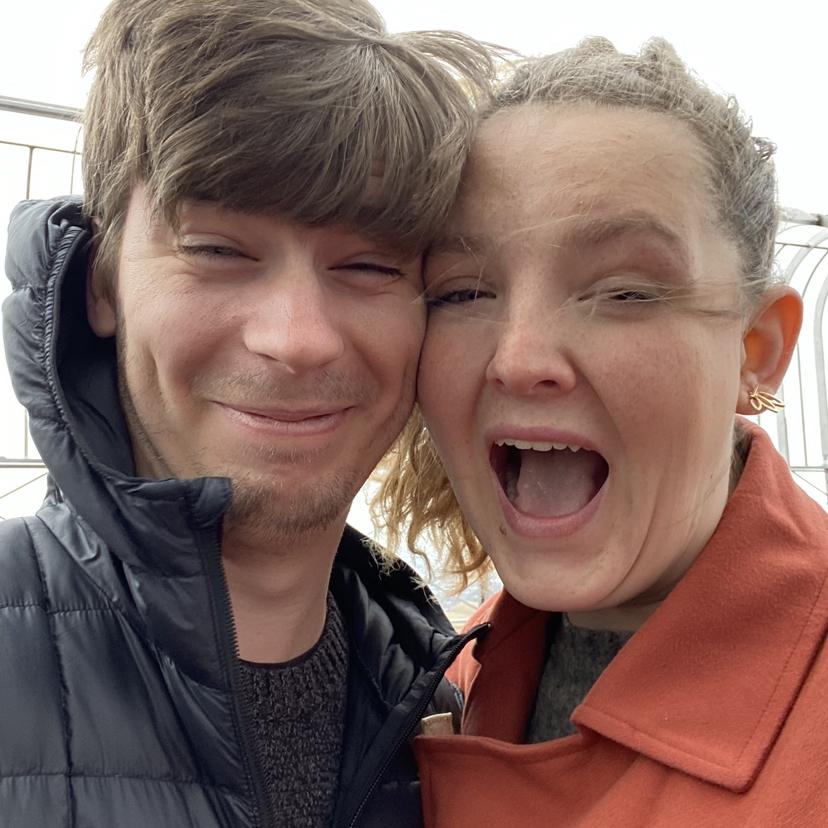 October, 2022 - Just a tad windy up on top of the Empire State Building!