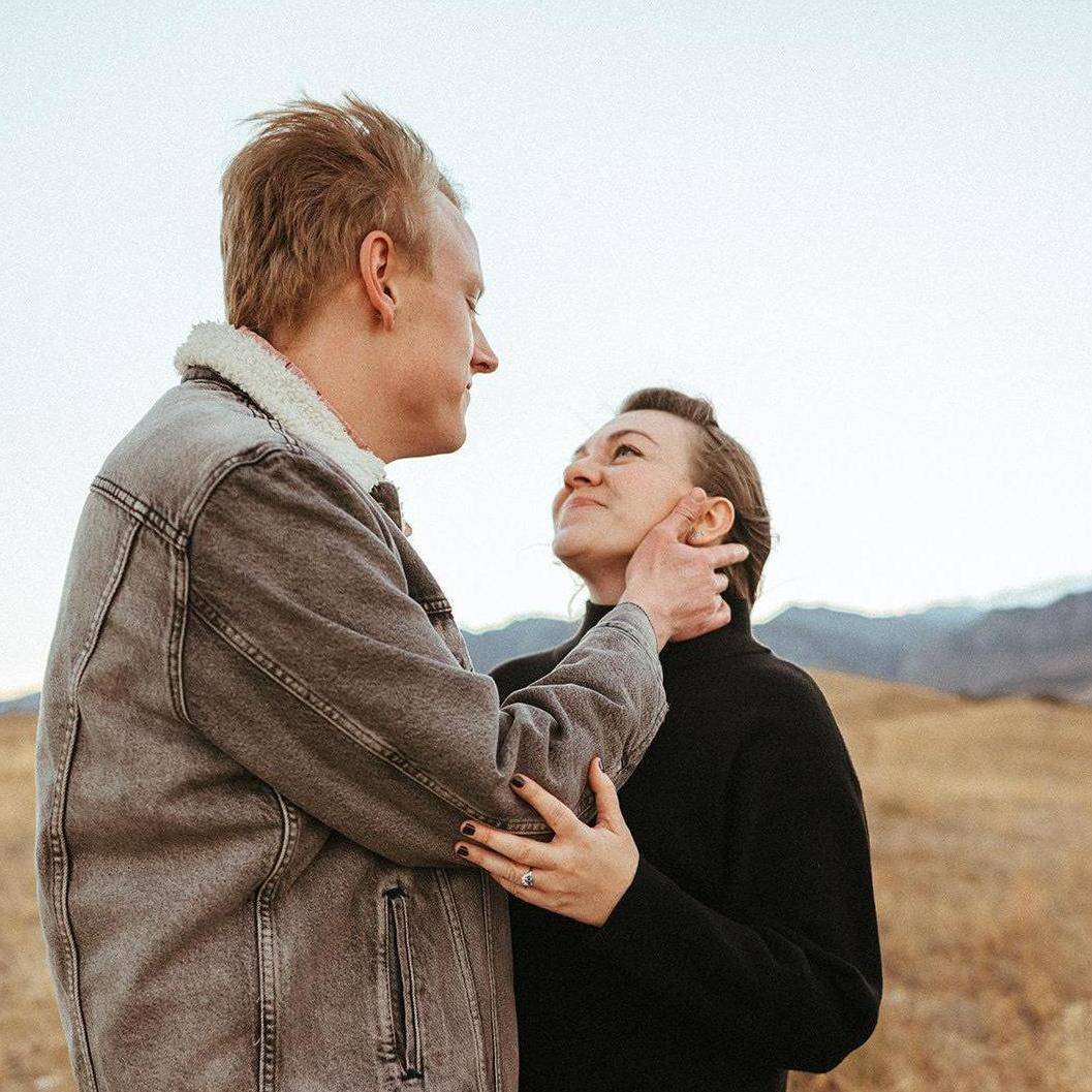 Engagement photos taken by Lauren Leyba Photography- it was fun but so very windy!!