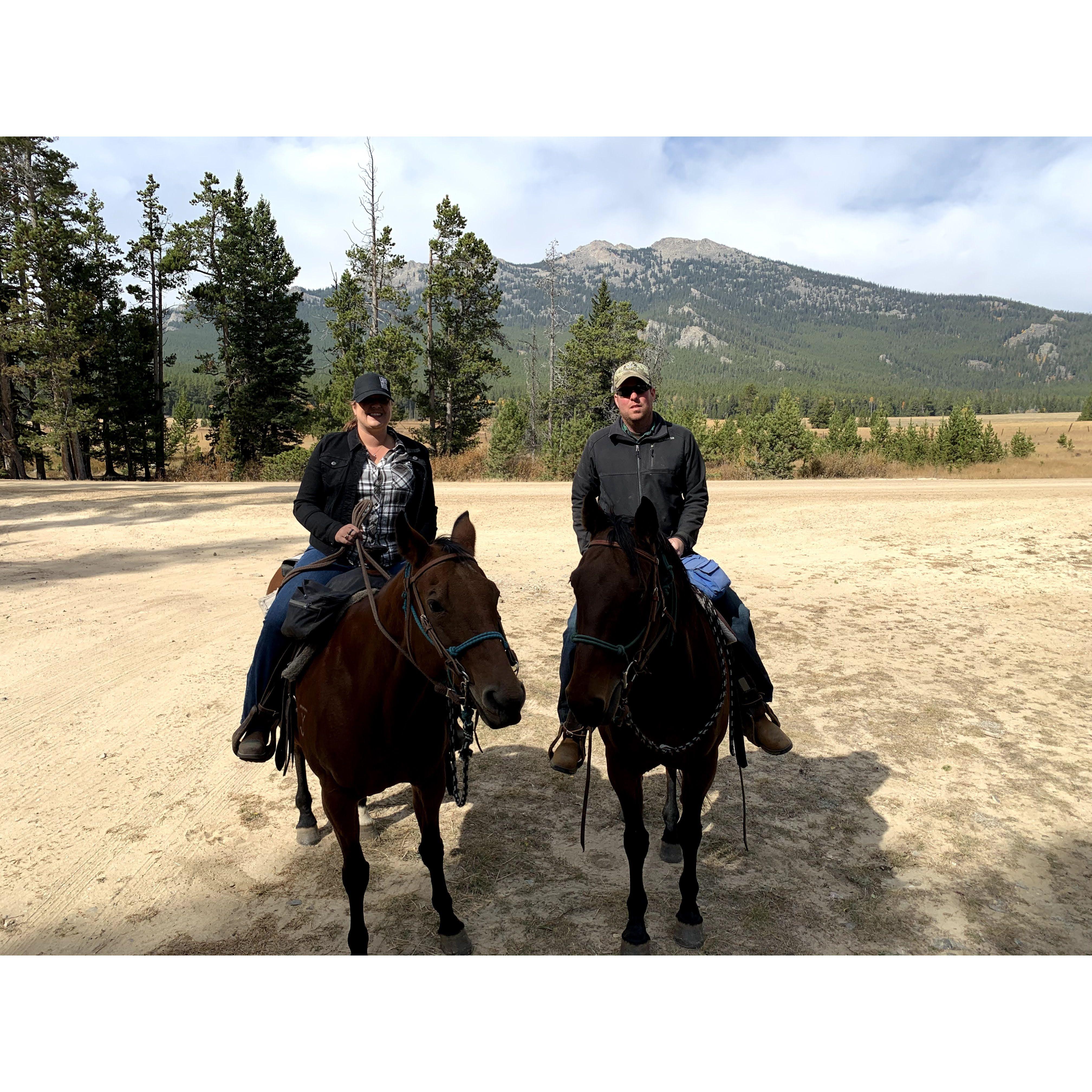 Horseback riding in the mountains in Buffalo, Wyoming!