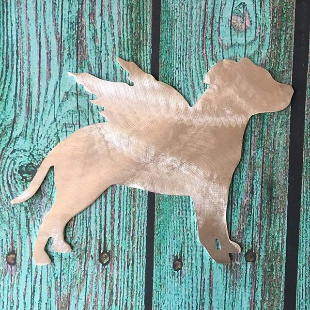 Staffordshire Bull Terrier, Pit Bull, Natural Ears, Tree Topper, Angel, Dog Christmas Tree Topper, Wreath Decoration, Holiday Decoration, Aluminum