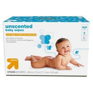 Baby Wipes Refill Pack - Unscented - 800ct - Up&Up™