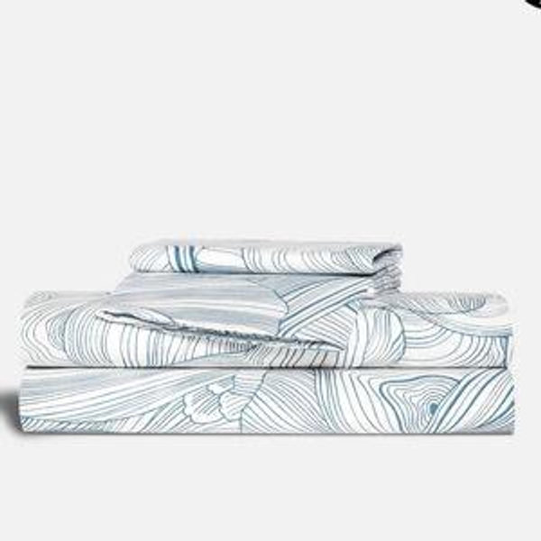 Classic Percale Core Sheet Set - King Sized in Color Oyster in Storm