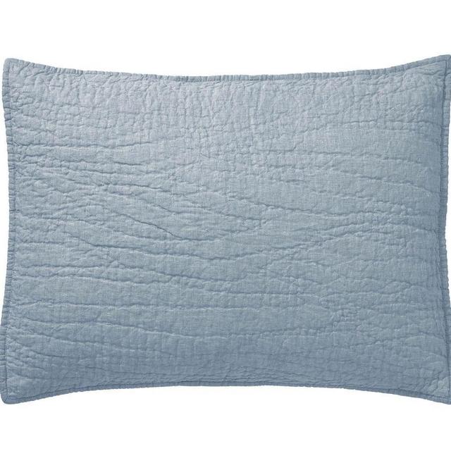 Chambray Belgian Flax Linen Handcrafted Sham, Standard