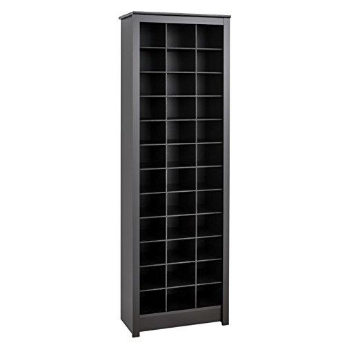 Prepac Shoe Storage Cabinet, 36 Pair Rack, Black