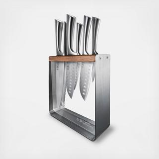 Damashiro Kinzoku 7-Piece Knife Block Set