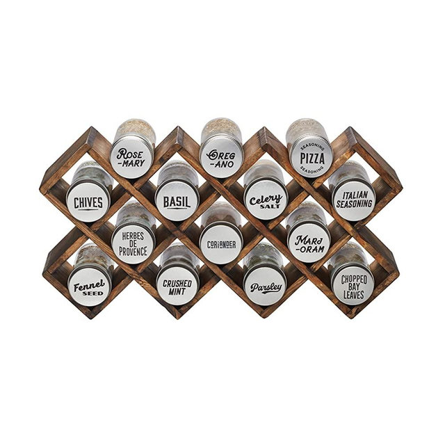Kamenstein Criss Cross 14-Jar Spice Rack, Silver