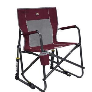 GCI Outdoor Freestyle Rocker Camping Chair | Portable Folding Rocking Chair with Solid, Durable Armrests, Drink Holder & Comfortable Backrest — Cinnamon