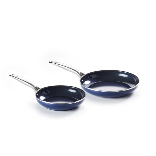 Blue Diamond™ Ceramic Nonstick 2-Piece Fry Pan Set in Blue