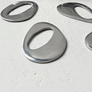 Vintage Silver Organic Shaped Napkin Ring Minimalist Table Decor, Set of 12 - Etsy