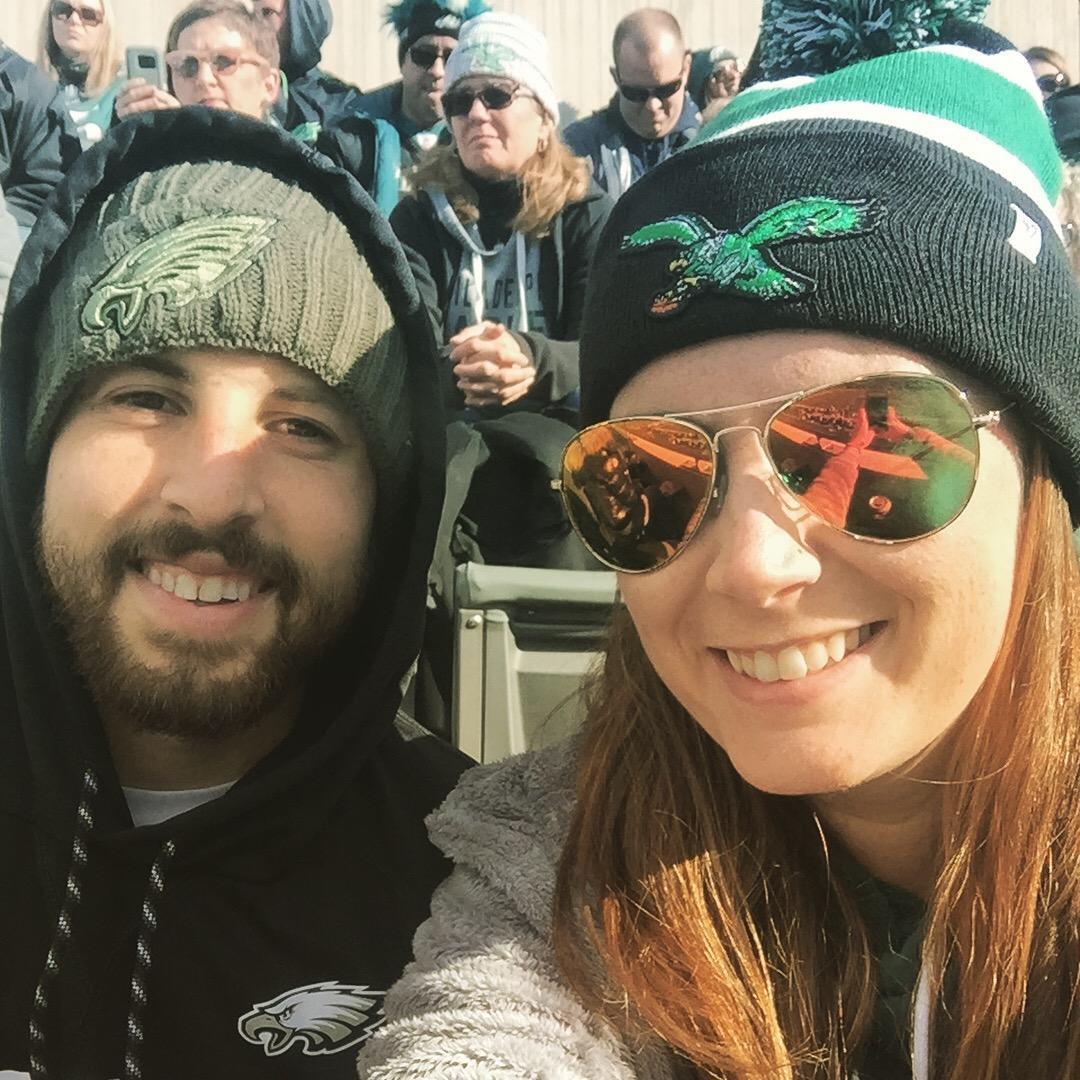Eleni's first Eagles game in the fall of 2015