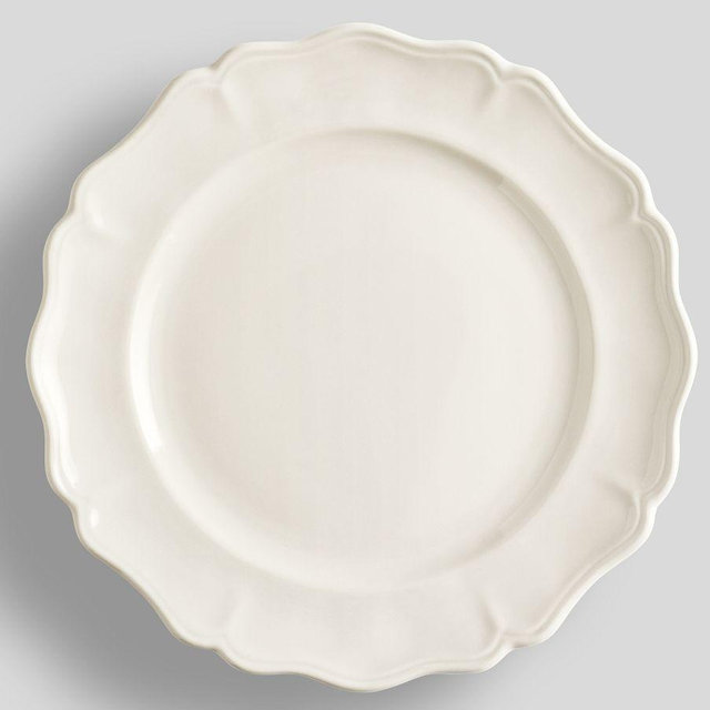 Heirloom Stoneware Dinner Plates, Set of 4 - White