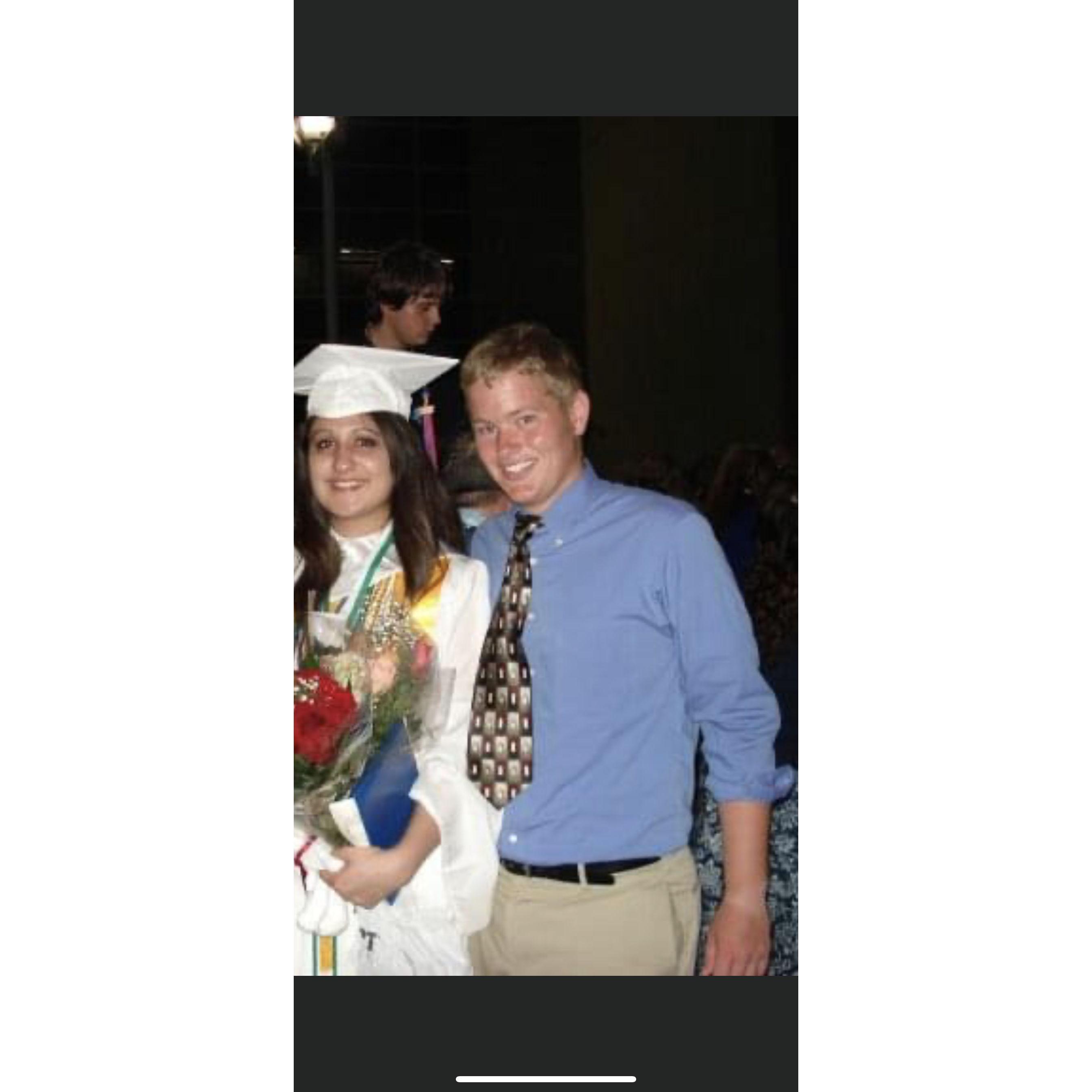 HS Graduation. Mike came back to say goodbye to me over and over.. even my family kept asking why does he keep coming back. His mom says, that even then, she knew we were going to end up together.