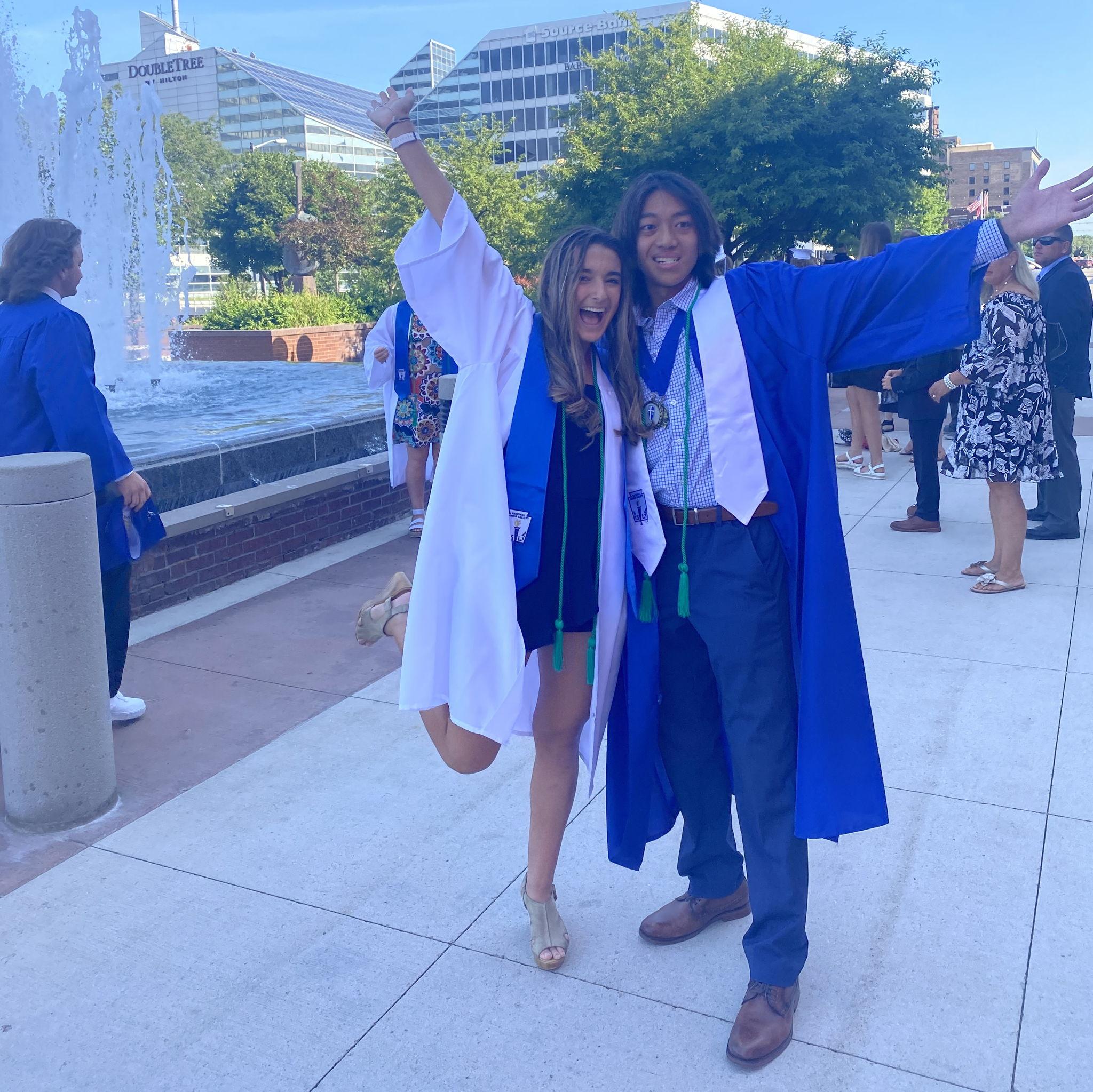 We graduated high school after the world turned upside down and COVID changed everything. Just friends, though! ;)