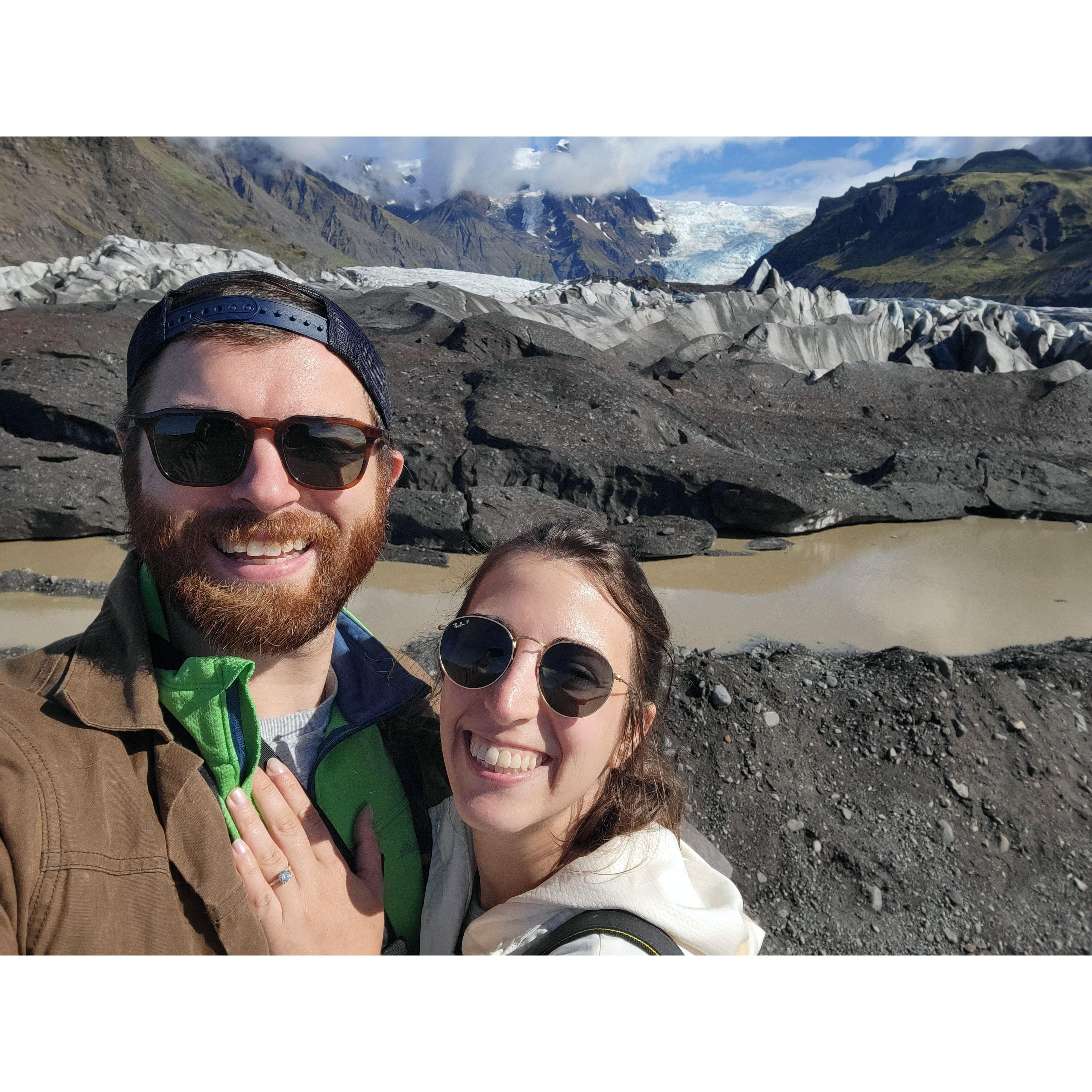 Right after Marty proposed in Iceland