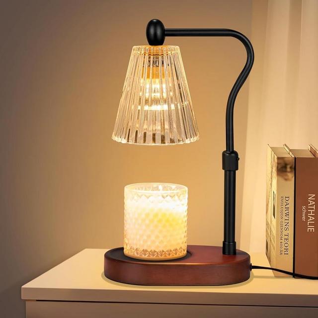 Candle Warmer Lamp with Dimmer 2 Bulbs, Electric Candle Lamp Warmer with Timer Adjustable Height, Wax Melt Warmer for Scented Wax Jar Candles, Gifts for Mom New Home, Christmas, Mothers Day, Birthday