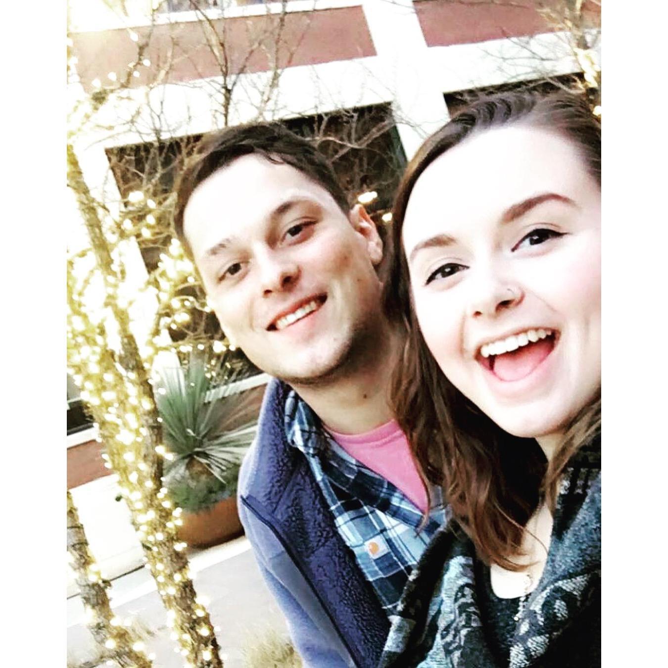 Date Night out in Dallas! We rode the train too!