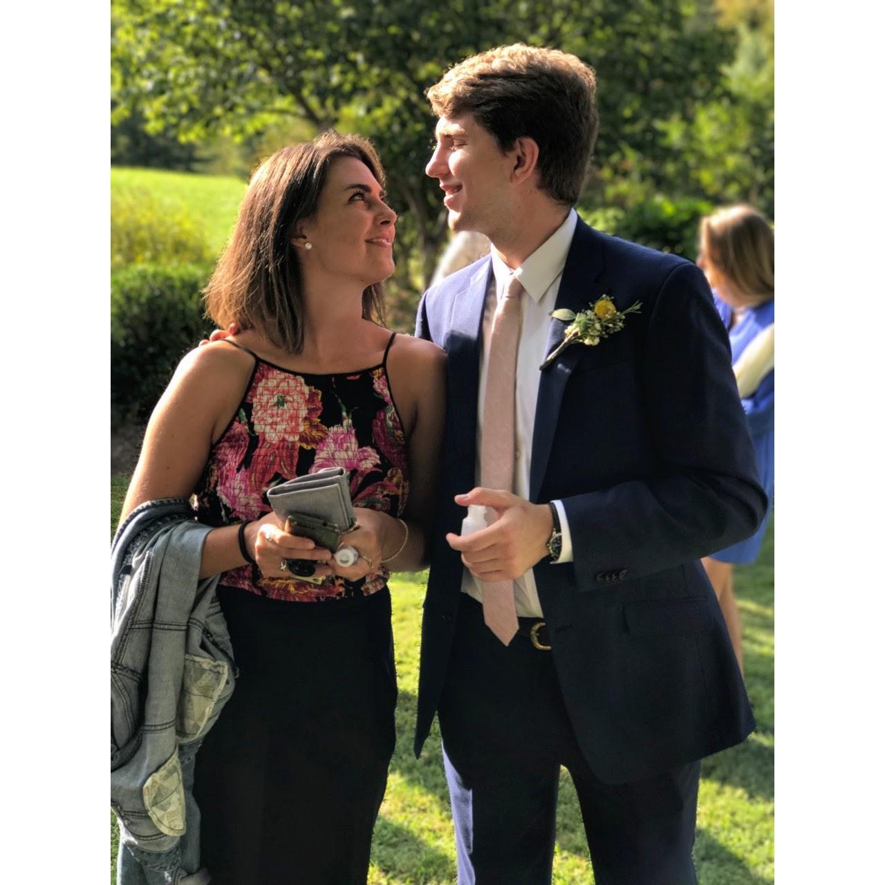 First time seeing each other in person after starting long distance.