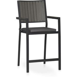 Alfresco II Grey 24" Counter Stool with Sunbrella ® Cushion