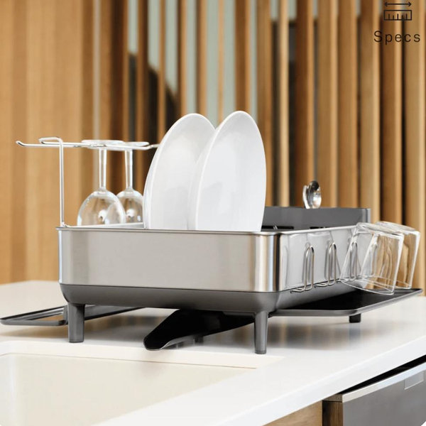 Steel Frame Dishrack, Brushed - Simplehuman