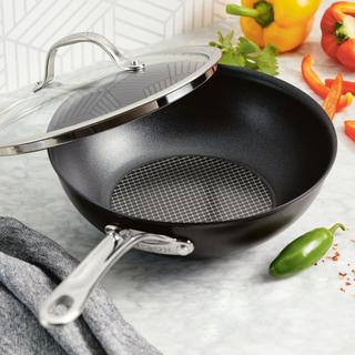 Anolon X Hybrid Non-Stick Induction Stir Fry Wok with Lid