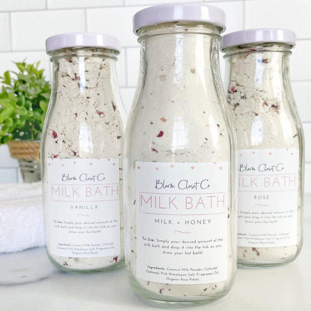 Milk Bath - Valentine's Day bath - Natural Milk Bath - Natural Bath Products - Valentine's Day Gifts - Gifts for her - Self Care Gifts
