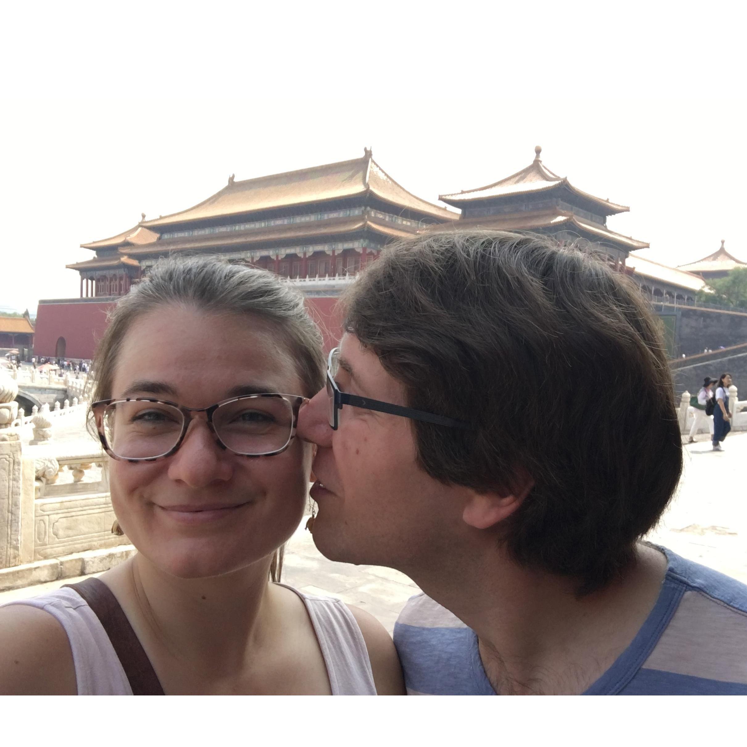 In Beijing right after we got engaged