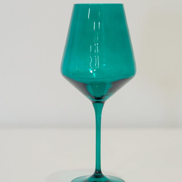 Estelle Colored Wine Stemware - Set of 6 {Emerald Green}