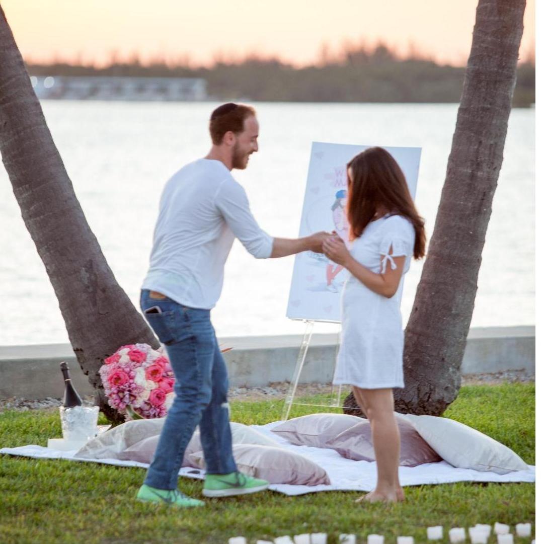 Checking out the ring before saying "yes"