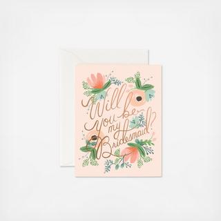 Blushing Bridesmaid Card