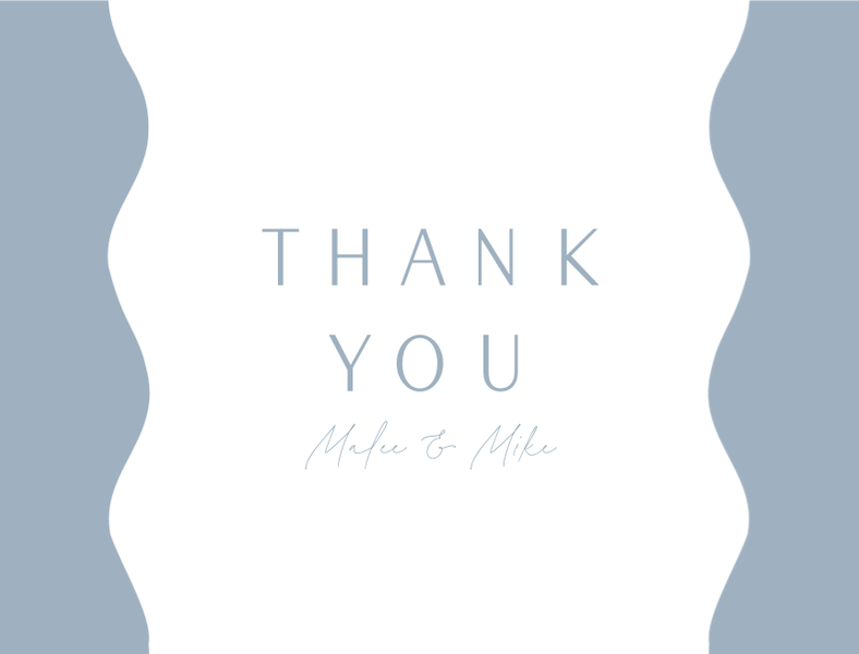 Molnar Landscape | Dark Charcoal | Zola Thank You Cards
