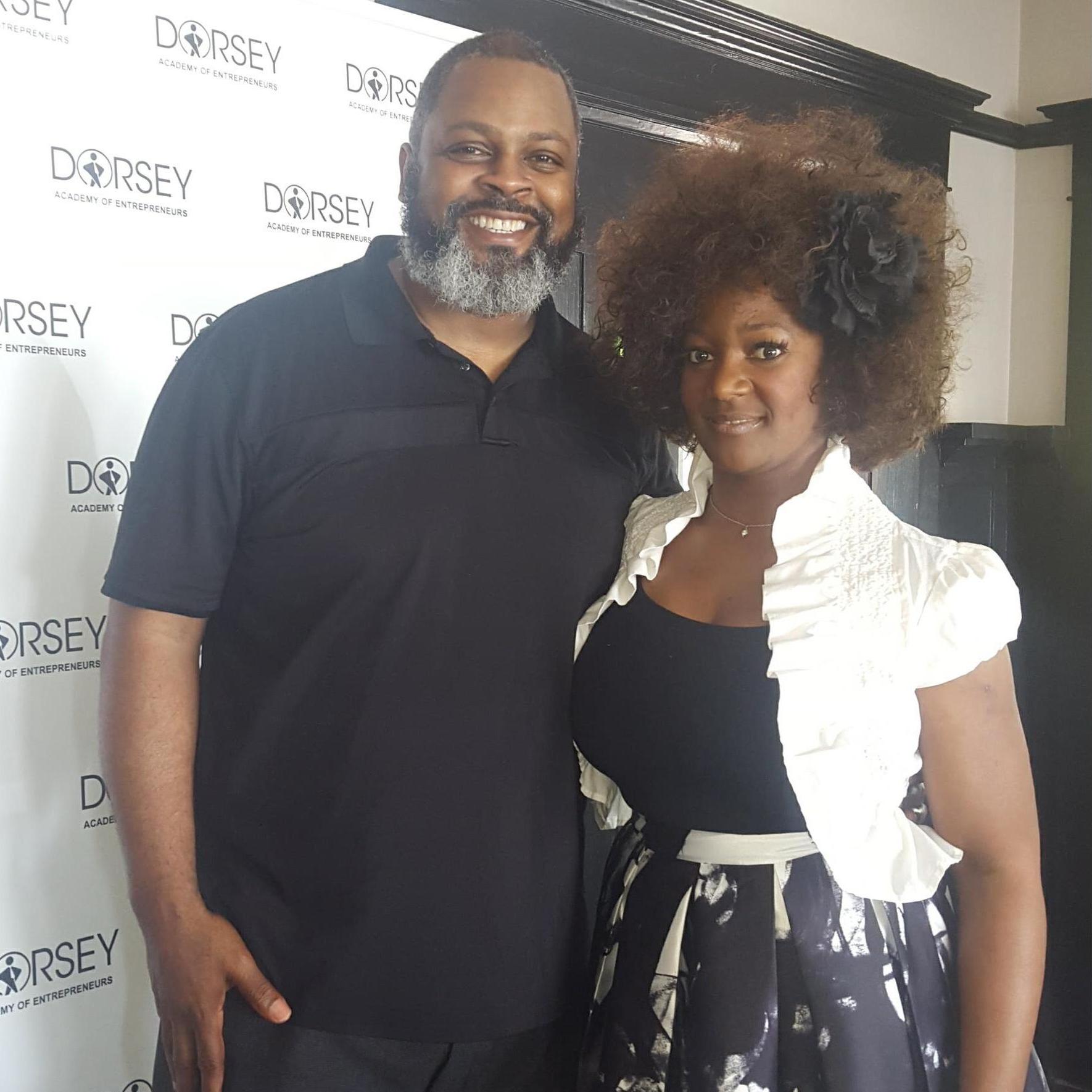 Enchantee supporting Norris at a Dorsey Academy of Entrepreneurs workshop (2017)