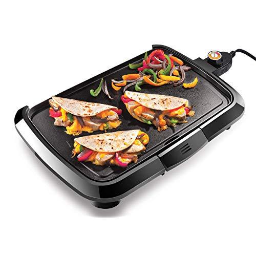 Chefman Electric Griddle, Fully Immersible and Dishwasher Safe Features, Adjustable Temperature Control Allows for Versatile Cooking and Removable Slide-out Drip Tray for Easy Cleaning - RJ23-SM