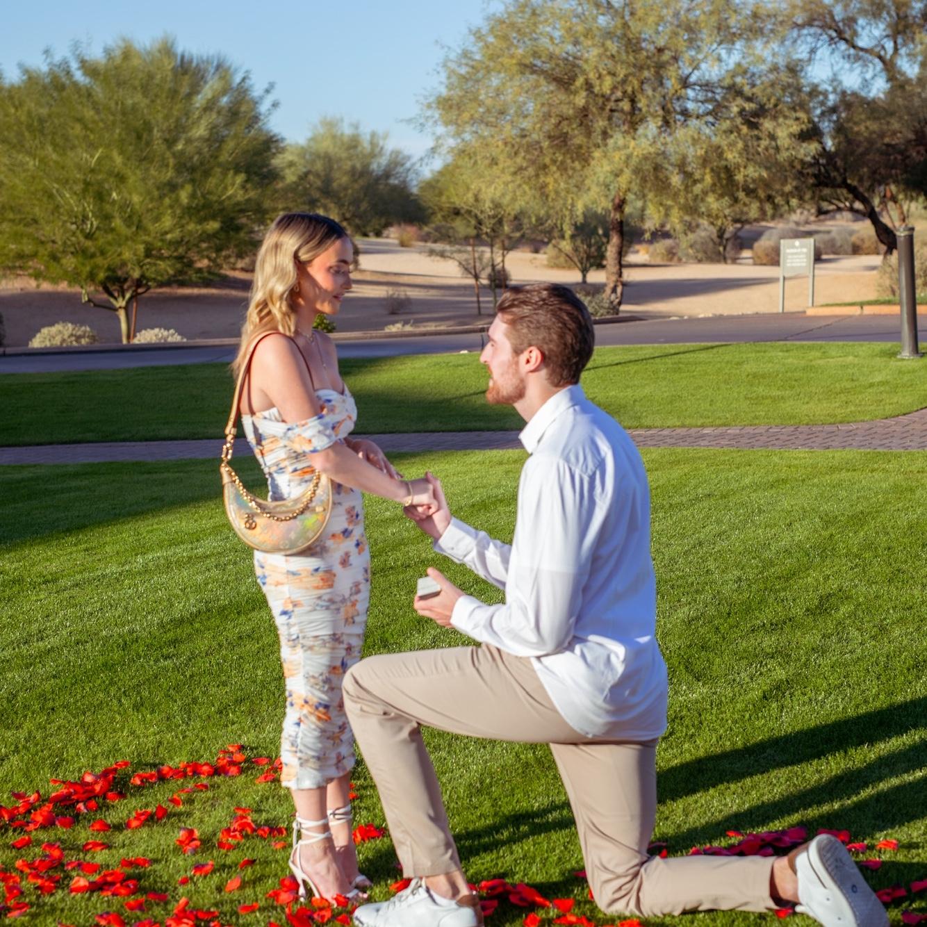 The moment Andrew proposed!