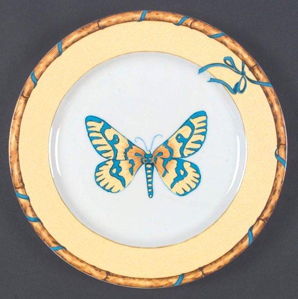 Salad/Dessert Plate Butterfly Bamboo by Lynn Chase