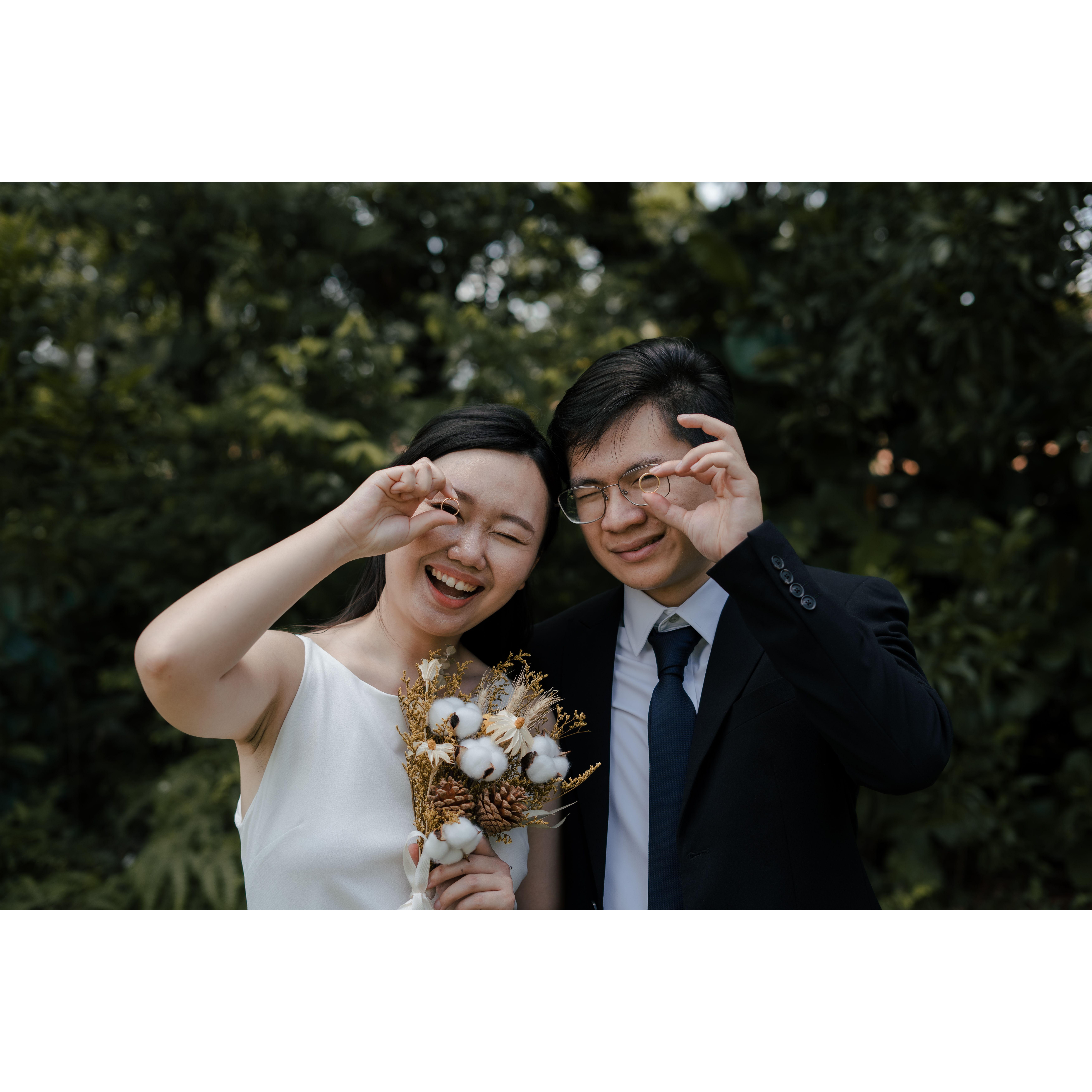 Officially as husband and wife!