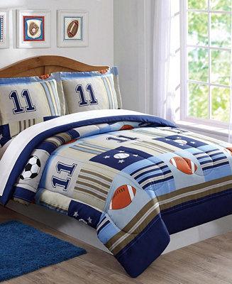 Denim and Khaki Sports Full/Queen Comforter Set