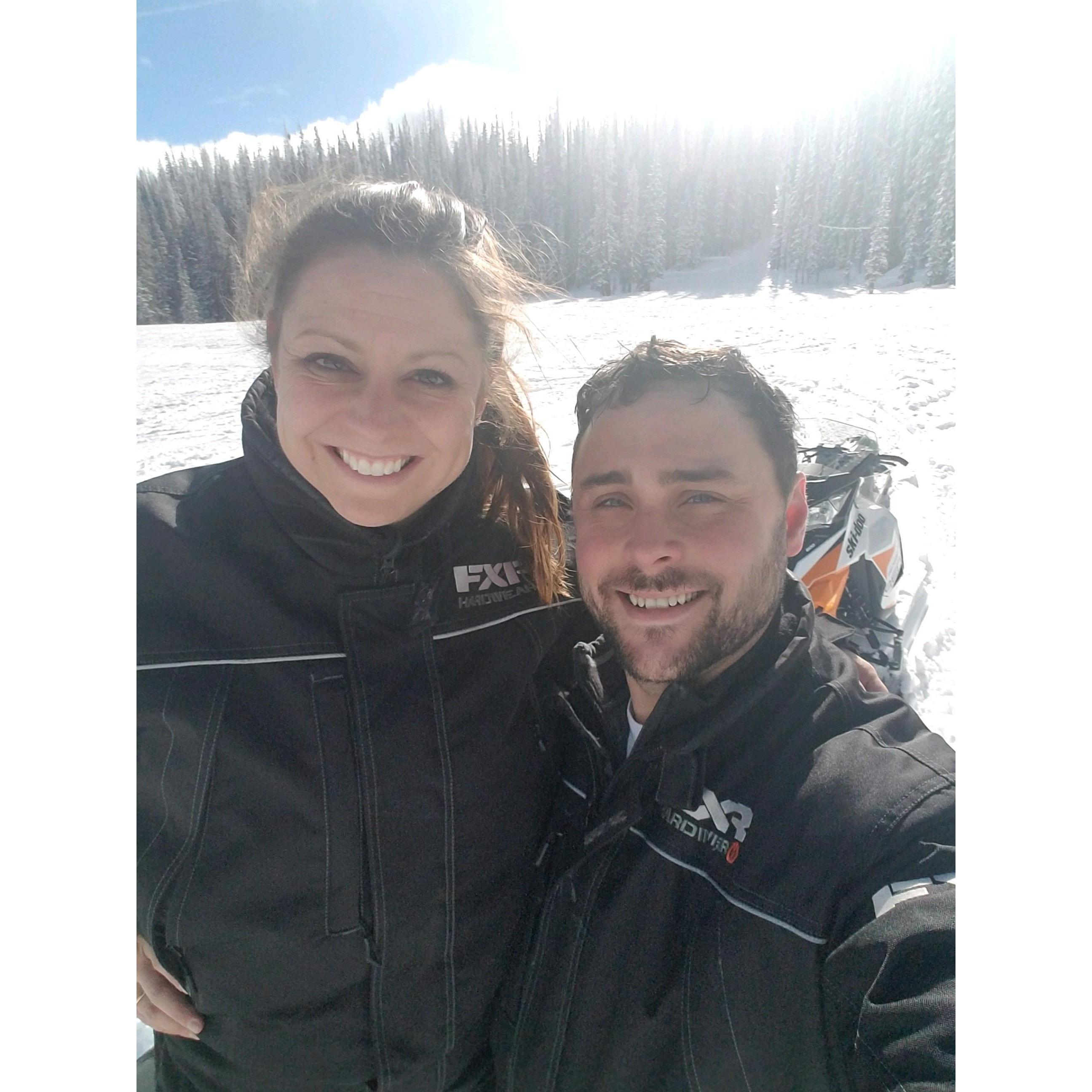 Snowmobiling in Grand Lake (Jan 2018)