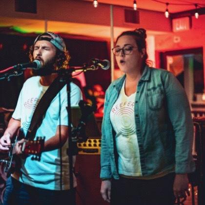 Chloe and Caleb singing together on Marco Island. 2019