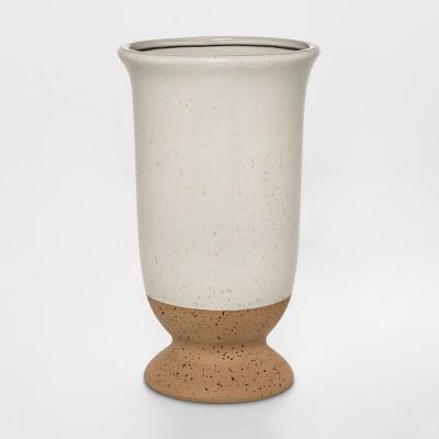 22" Dual Reactive Glaze Planter Tan & White - Threshold&#153;